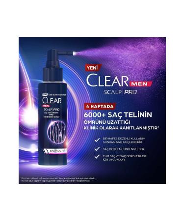 Clear Men Scalp Pro Strengthening Shampoo Effective Against Hair Loss and Dandruff 300 ml Serum 70 ml - Buy Online on GoSupps.com