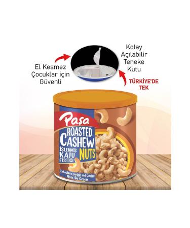 Pasha Nuts Processed Cashew Nuts Tin Box 150 gr X 8 Pieces (Total 1200 gr) - Buy Online on GoSupps.com