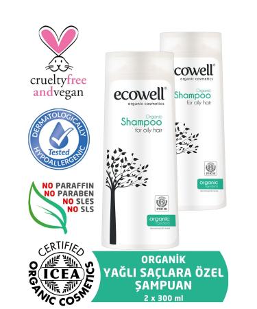 Ecowell Organic Shampoo for Oily Hair Set of 2 (2 X 300 ml)