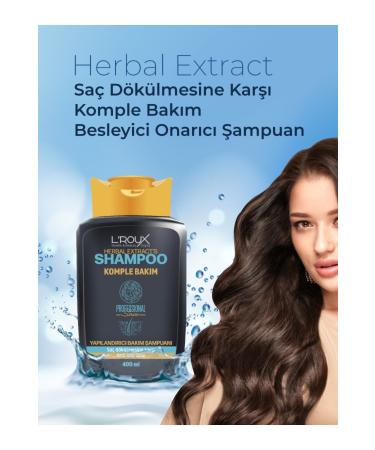 L'roux health & beauty Herbal Extract Complete Care Against Hair Loss Nourishing Repairing Full and Voluminous Hair 400 Ml - Buy Online on GoSupps.com