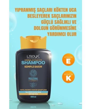 L'roux health & beauty Herbal Extract Complete Care Against Hair Loss Nourishing Repairing Full and Voluminous Hair 400 Ml - Buy Online on GoSupps.com
