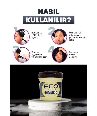 ECO Style Black Castor Oil & Linseed Oil Hair Styling Gel 236ml Black Castor Oil Styling Gel - Buy Online on GoSupps.com