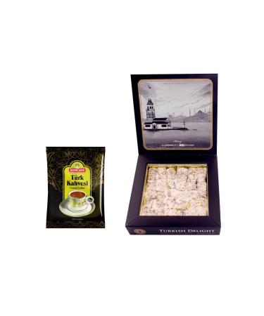 Alt ncezve Turkish Coffee 100 Gr + Pistachio Coconut Turkish Delight 200 Gr