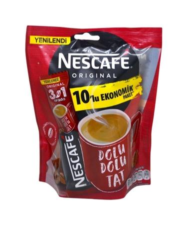 Nescafe Original 3 in 1 Sugar and Cream Instant Coffee 17.5 Gr X 10 Pack X 10 Pieces