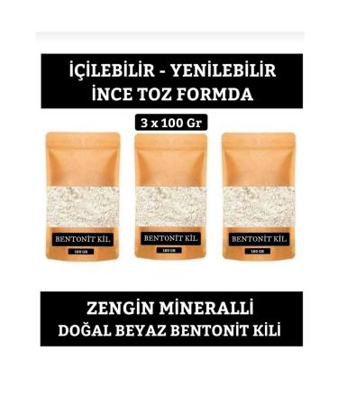 EMS AVM BENTONITE CLAY 300 GR (3 x 100 gr) EDIBLE NATURAL BENTONITE CLAY IN THIN FORM.