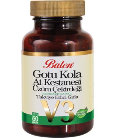 lokmanix Gotu Kola Horse Chestnut Grape Seed Extract V3 60 Capsules