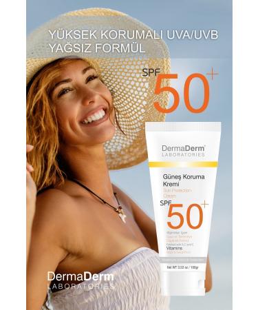 DermaDerm Natural Sun Protection Cream Spf 50 Factor 100gr - Buy Online on GoSupps.com