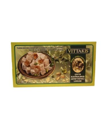 Baykal Bazaar Vittakis Mastic Double Roasted Pistachio Turkish Delight