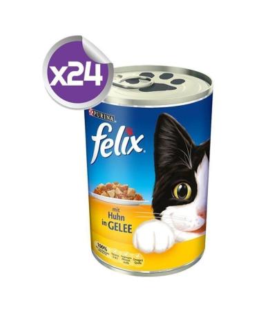 FELIX Purina Chicken Cat Canned Food 400 Gr X24