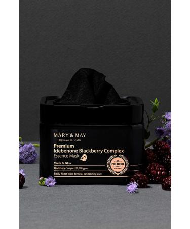 mary&mary Mary and May Premium Idebenone Blackberry Complex Brightening Mask 20 Pieces 250g - Buy Online on GoSupps.com