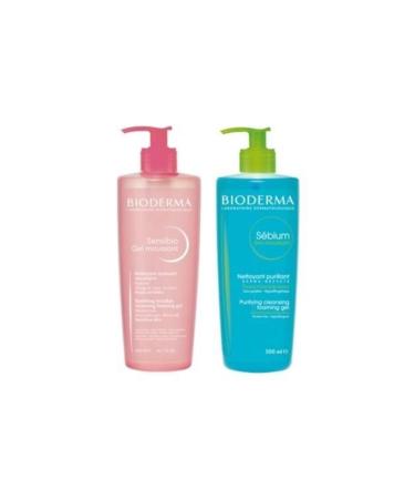 Bioderma Sebium Gel Moussant 500ml & Sensibio Gel Moussant 500ml Opportunity Package
