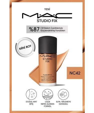 Mac 24 Hour Lasting Matte Foundation - Studio Fix Fluid Spf15 Mini - Color: NC42 - 15ml