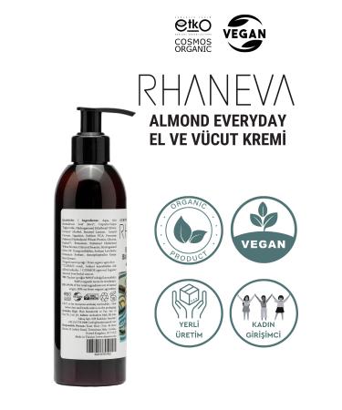 RHANEVA Almond Everyday Hand and Body Lotion Organic and Vegan 250 ml - Buy Online on GoSupps.com