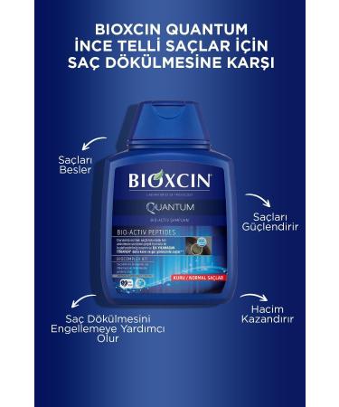Bioxcin Quantum Shampoo for Normal and Dry Hair 300ml 3-pack - Buy Online on GoSupps.com