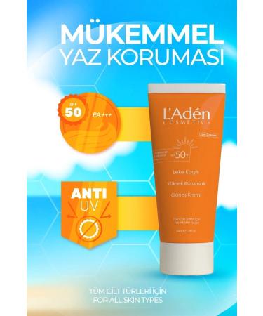 L'Aden Cosmetics Sunscreen High Protection After Laser Hair Removal Spf 50 - Buy Online on GoSupps.com