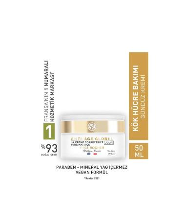 Yves Rocher Anti-Age Global-Hyaluronic Acid Moisturizer 8 Different Anti-Aging Effective Face Cream 50ML