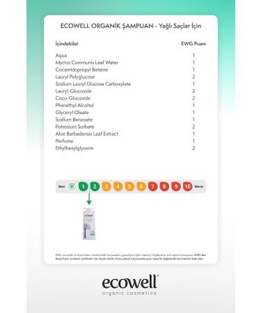 Ecowell Organic Shampoo Vegan Certified Special for Oily Hair Salt and Sulfate Free 300 ml - Buy Online on GoSupps.com