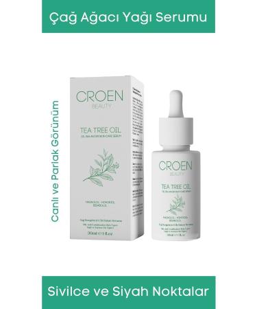 Croen Beauty Anti-Acne Tea Tree Oil Serum Oil Balancing Skin Care 30 ml Panthenol & Collagen