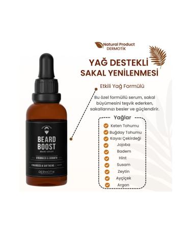 Dermotic "Sparse Beard Plumping Care Serum - Special Formula Containing 10 Different Oils" 30 ml - Buy Online on GoSupps.com