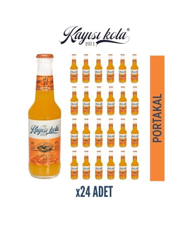 Apricot Cola Natural Mineral Orange Flavored Carbonated Drink 24 Pieces