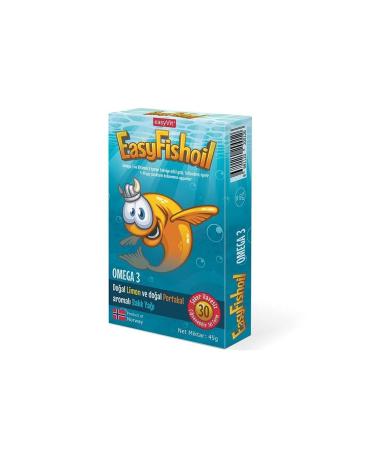 Easy Fishoil EasyVit EasyFishOil Omega-3 and Vitamin D 30 Tablets