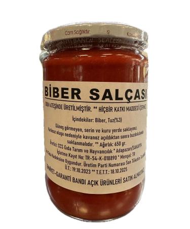 ZBOZ Y K Adapazar pepper paste 650 gr produced in a special wood fire