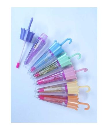 Roesia Rose Cosmetics Rose 6-Piece Umbrella Model Glitter Lip Gloss - Lip Gloss - Buy Online on GoSupps.com
