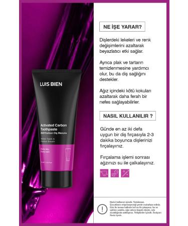 Luis Bien Active Carbon Teeth Whitening Paste | Permanent Effect | 75 ml - Buy Online on GoSupps.com