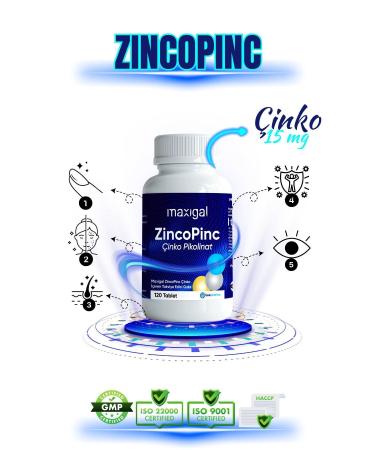 Maxigal Zincopinc Zinc Vitamin 15 Mg 120 Tablets