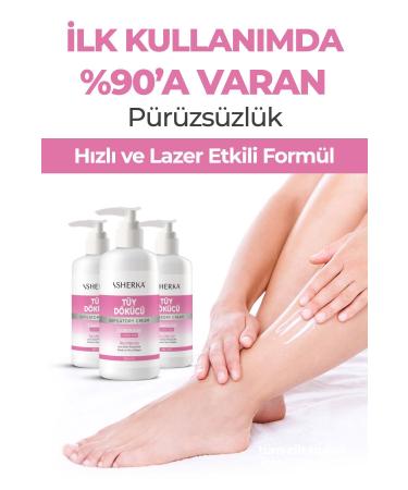 Sherka Laser Effective Hair Removal and Hair Reducing Epilation Cream for All Skin Types (SPECIAL FORMULA) 150 ml - Buy Online on GoSupps.com