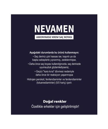 Neva Men 1/0 Natural Black - BLACK Ammonia Free Cream Hair Dye Set - Buy Online on GoSupps.com