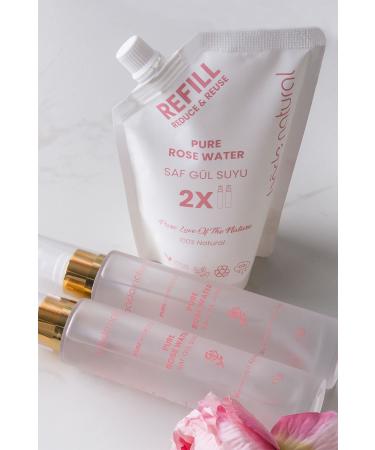 Bade Natural Rose Water Pore Tightening Brightening and Purifying Tonic Refill 200 Ml 0 Natural and Pure - Buy Online on GoSupps.com