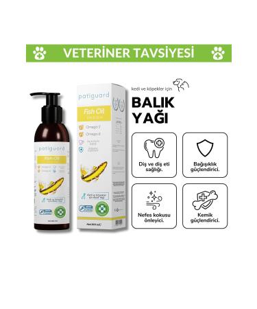 Patiguard Fish Oil 200 ml Cat and Dog Fish Oil Pet Omega 3 and 6 Norwegian Salmon Immunity - Buy Online on GoSupps.com