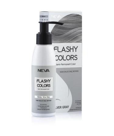 Neva Flashy Colors Semi Permanent Hair Dye Silver Gray / Silver 100 Ml