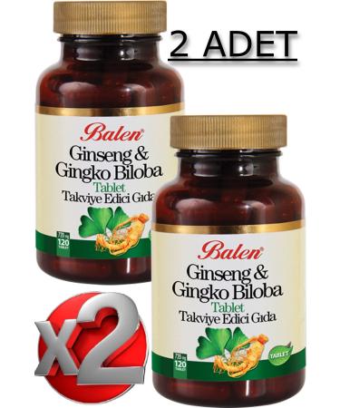 Balen 2 Pieces Ginseng & Gingko Biloba Tablets 120 Pieces - Buy Online on GoSupps.com