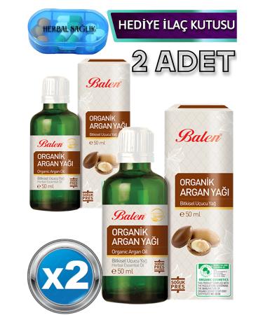 Balen 2 Pieces Organic Argan Oil 20 Ml