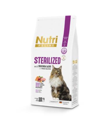 Nutri Feline Sterilized - Gluten Free and Fresh Salmon Cat Food 10kg - Buy Online on GoSupps.com