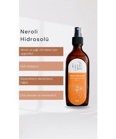 Kyphi Natural Neroli Hydrosol (Citrus x aurantium amara) 0 Pure Neroli Plant Water