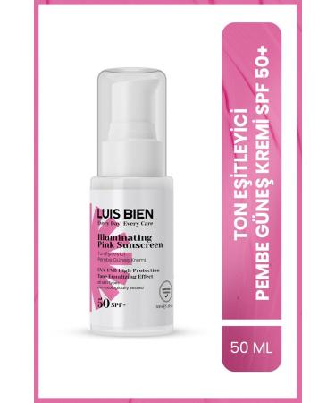 Luis Bien Tone-Equalizing Pink Sunscreen SPF 50+ | High Protection for All Skin Types | 50ml |