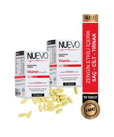 Nuevo Signature 90 Tablets Hair Nail and Skin Support Vitamin Complex - Buy Online on GoSupps.com