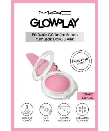 Mac Glow Play Soft Texture Layerable Blush Totally Synced 7.3 G