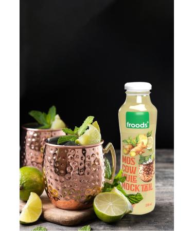 Froods Moscow Mule Mocktail Fruit Juice 4 Pieces (GLASS BOTTLE - METAL CAP) - Buy Online on GoSupps.com