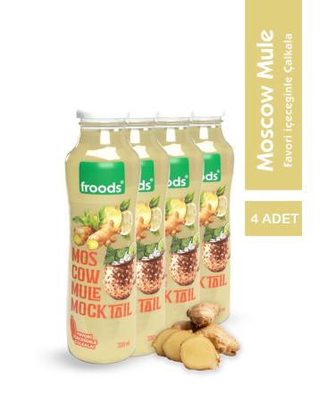 Froods Moscow Mule Mocktail Fruit Juice 4 Pieces (GLASS BOTTLE - METAL CAP)
