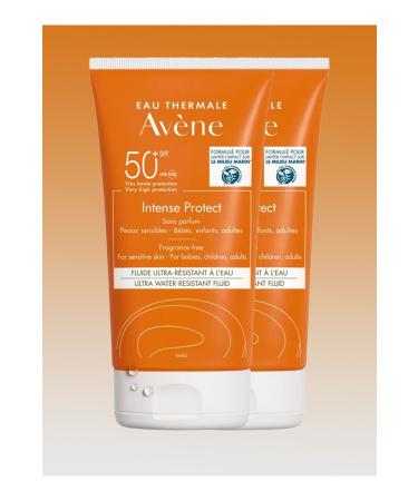 Avene Spf 50 Intense Protect Sunscreen for the Most Sensitive Skin 150 ml X2