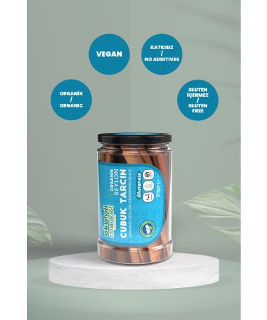 Ecology Market Organic Gluten-Free Ceylon Cinnamon Sticks 25 Gr x2 / Organic Gluten-Free Ceylon Cinnamon Quils 25 Gr x2 - Buy Online on GoSupps.com