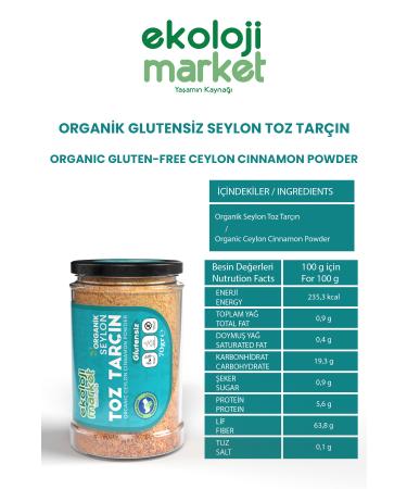 Ecology Market Organic Gluten-Free Ceylon Cinnamon Powder 70 Gr x3 - Buy Online on GoSupps.com