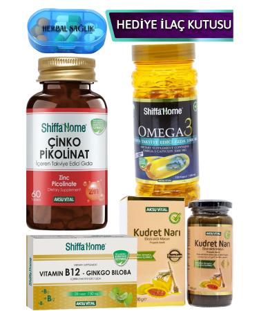 Shiffa Home Weight Gainer Set - (Zinc Picolinate-Vitamin B12-Omega 3-Motherwort)