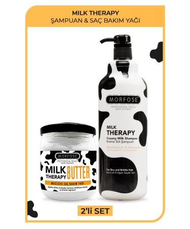 Morfose MILK THERAPY BUTTER + MILK THERAPY MOISTURIZING SHAMPOO FOR DRY HAIR 1000 ML D.CENTER263