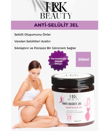 H&K Beauty Slimming Firming Anti-Cellulite and Anti-Stretch Cold Gel for Regional Slimming 250 Ml