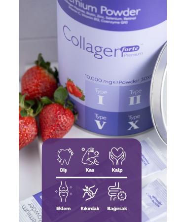 Collagen Forte Platinum Premium Collagen Powder 10g X 30 Sachet Biotin & Multivitamin Strawberry Flavored - Buy Online on GoSupps.com